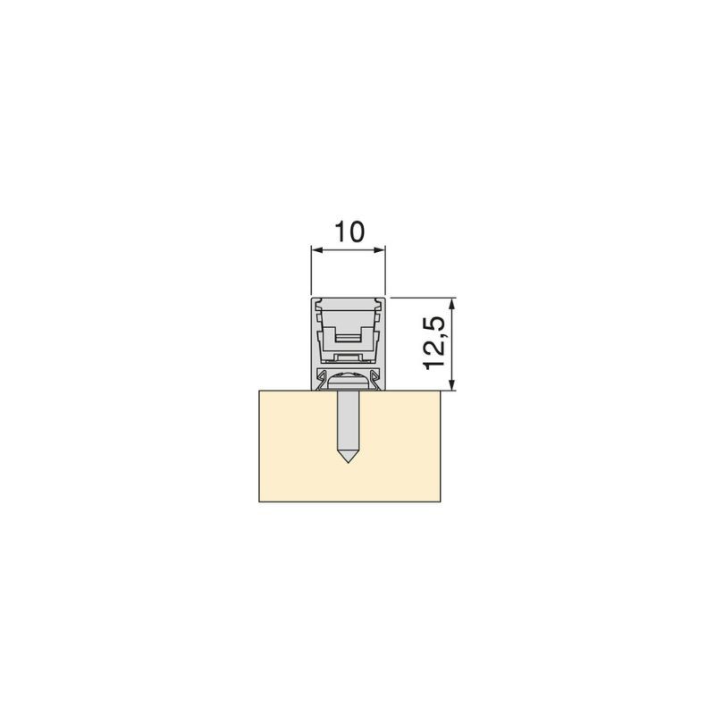 PERFIL LED SUPERFICIE C/LED 24V. PYXIS B/CALIDO 2700K PLATA MATE 23W 2,90MT 5227362 EMUCA