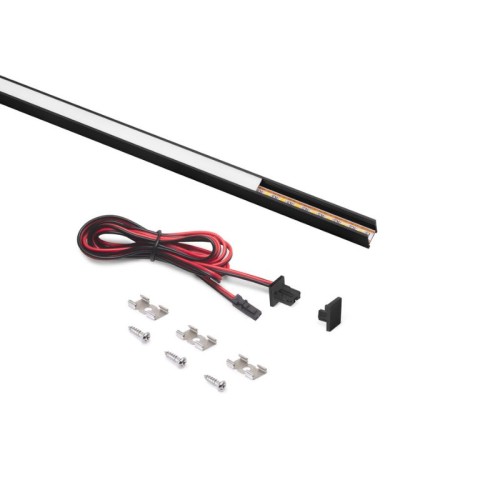 PERFIL LED SUPERFICIE C/LED 24V. PYXIS B/CALIDO 2700K NEGRO 23W. 2,90MT 5227367 EMUCA
