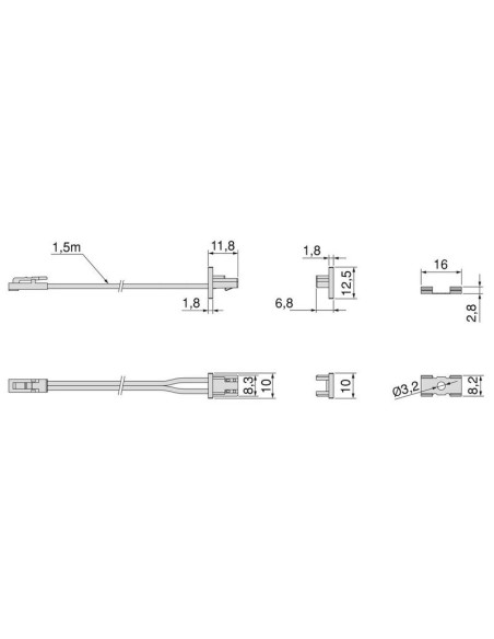 CABLE LED SUPERFICIE PYXIS 24V. NEGRO 5227417 EMUCA