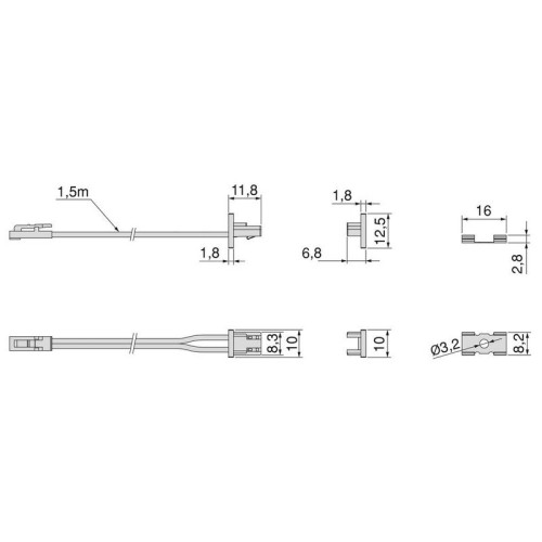 CABLE LED SUPERFICIE PYXIS 24V. PLATA MATE 5227421 EMUCA 2