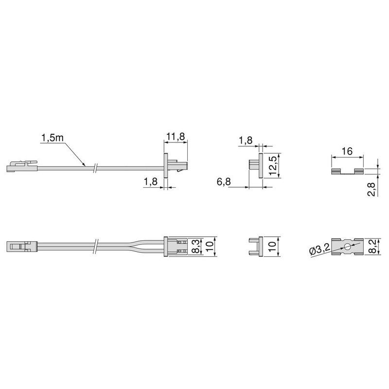 CABLE LED SUPERFICIE PYXIS 24V. PLATA MATE 5227421 EMUCA