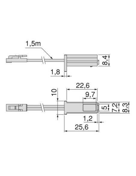 SENSOR/INTERRUPTOR DIMMER C/CABLE P/SUPERFICIE PYXIS 24V. NEGRO 5227517 EMUCA