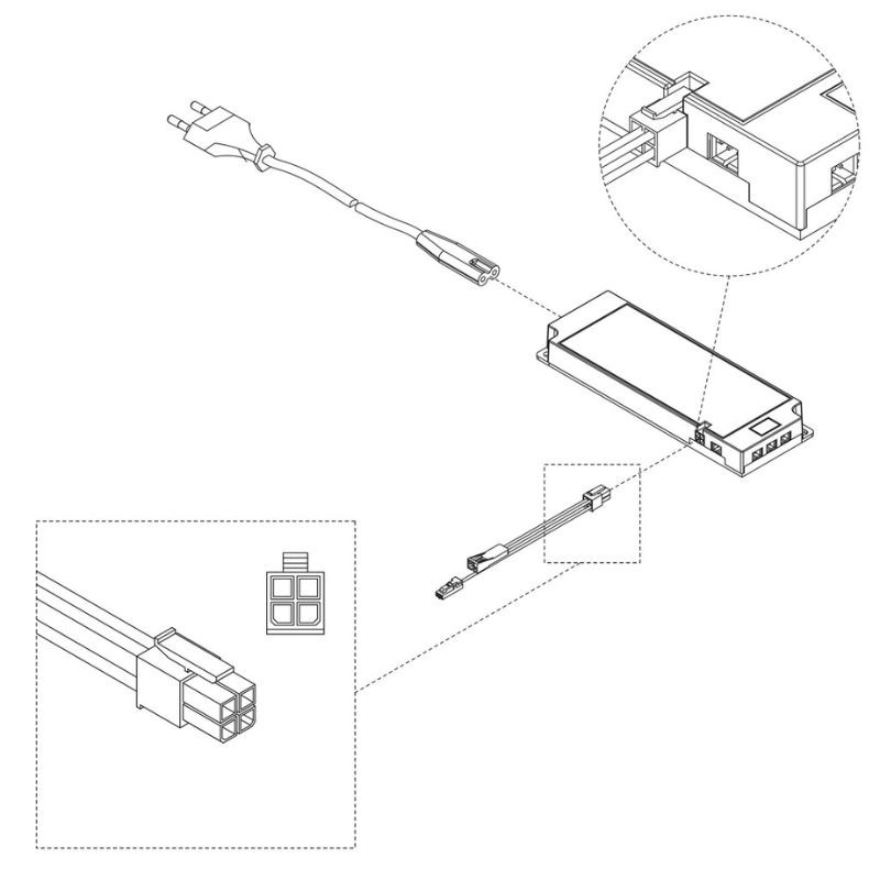 CONVERTIDOR LED CABLE 80W 12V SMART 5152320 EMUCA