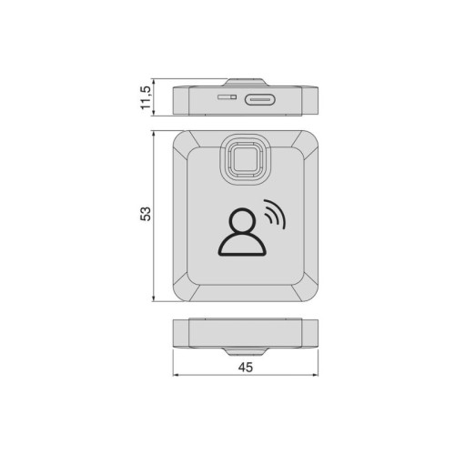INTERRUPTOR/EMISOR PYXIS C/SENSOR LED MOVIMIENTO BATERIA 12V/24V 5157417 EMUCA 2