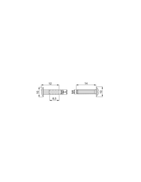 KIT TUERCA EMBELLECEDORA Y TORNILLO M4 7006011 EMUCA