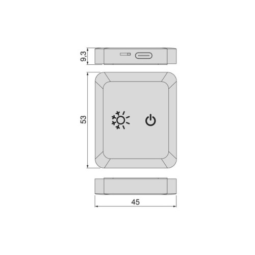 INTERRUPTOR/EMISOR PYXIS C/SENSOR LED PROXIMIDAD/TOUCH/DIMMER BATERIA 12V/24V 5157317 EMUCA 2