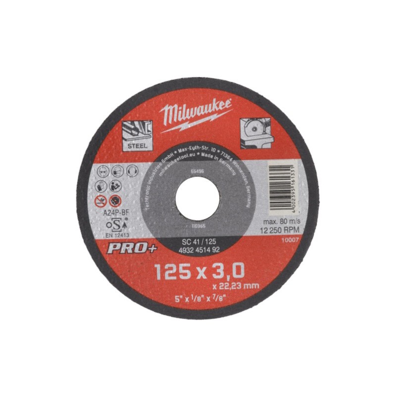 DISCO DE CORTE METAL PRO 41/115MM 4932451491 MILWAUKEE