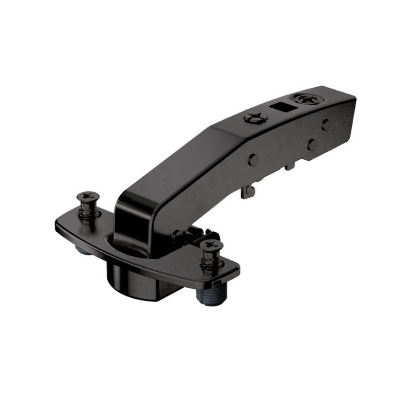 9091780 BISAGRA ANGULAR ARREMETIDA SENSYS C/FRENO C/TETON EXPANSIBLE OBSIDIAN BLACK HETTICH
