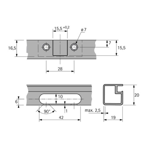 9091744 BISAGRA RECTA SENSYS C/FRENO P/PTA ALUMINIO 95º OBSIDIAN BLACK HETTICH 2