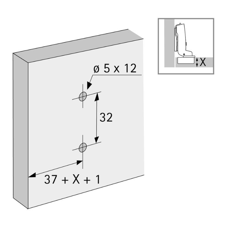 9071597 SUPLEMENTO SENSYS/INTERMAT 8099 C3 C/TETON 5MM MD HETTICH