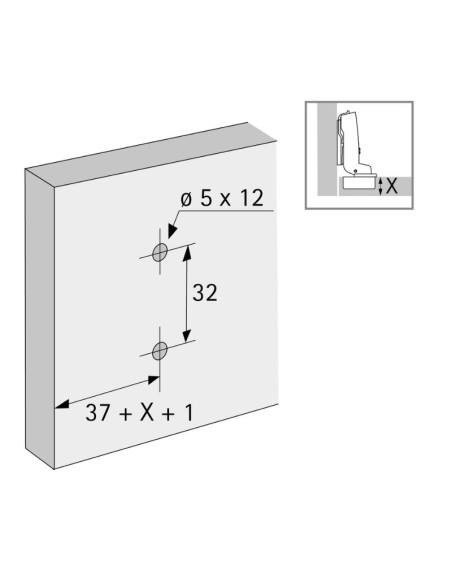 9071597 SUPLEMENTO SENSYS/INTERMAT 8099 C3 C/TETON 5MM MD HETTICH