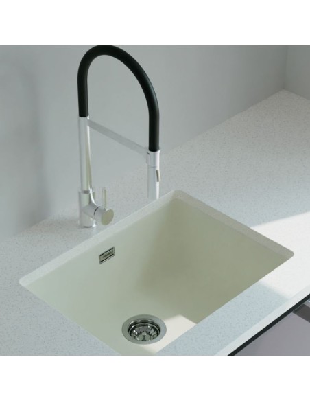 FREGADERO NORGRANITE 1S 55-40 1B WH BLANCO 4087 NODOR