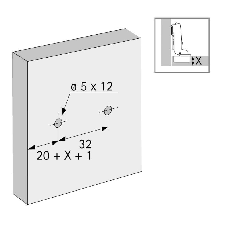 9133874 SUPLEMENTO EN LINEA SENSYS/INTERMAT 8099 C1,5 REG.EXC. TORNILLO EURO (5MMX12MM) MD HETTICH