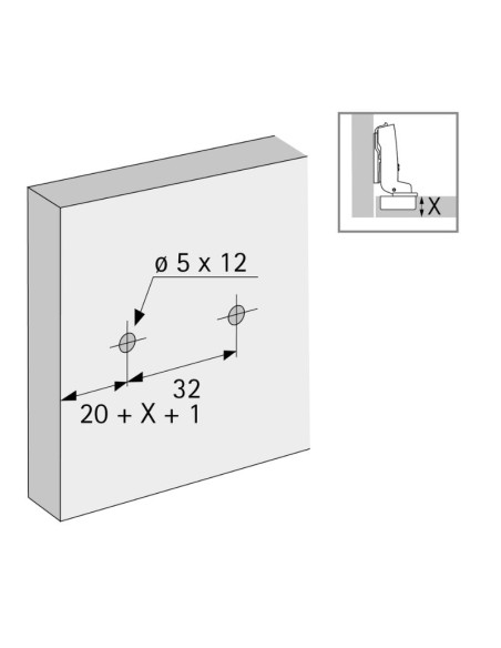 9133874 SUPLEMENTO EN LINEA SENSYS/INTERMAT 8099 C1,5 REG.EXC. TORNILLO EURO (5MMX12MM) MD HETTICH