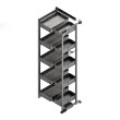 COLUMNA EXTRAIBLE HARMONY PUERTA BISAGRA 10 CESTOS ALT.1480MM MOD.45 8383935 EMUCA