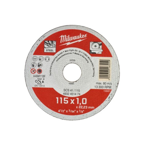 DISCO FINOS DE CORTE METAL CONTRACTOR 41/115MM x 22  4932451475 MILWAUKEE
