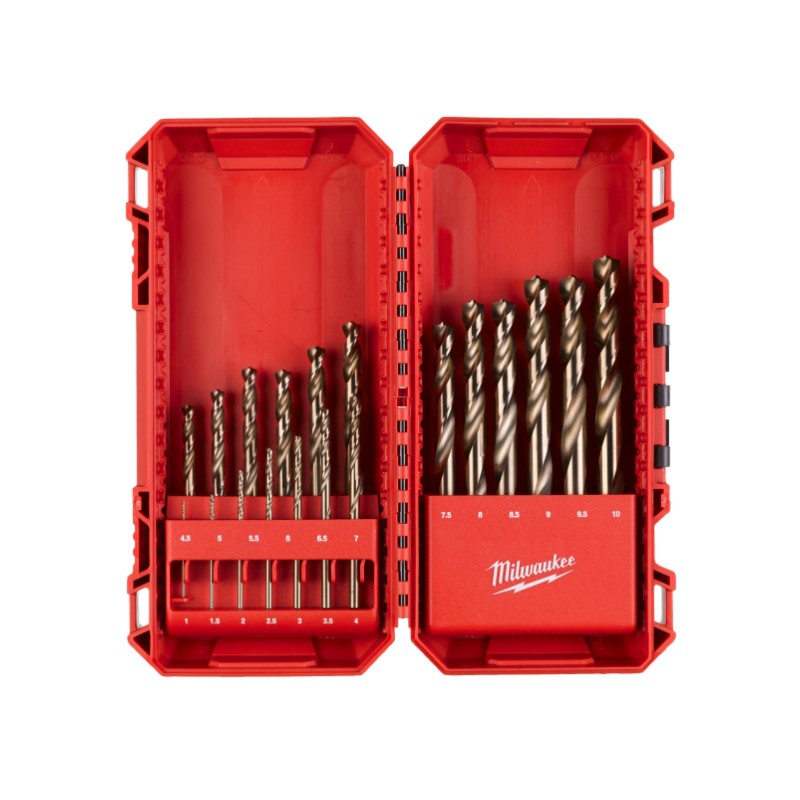 ESTUCHE 19 BROCAS RED COBALT HSS CO 4932499764 MILWAUKEE